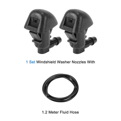 Windshield Washer Nozzle & 1.2m Fluid Hose for Toyota (2010-2023)
