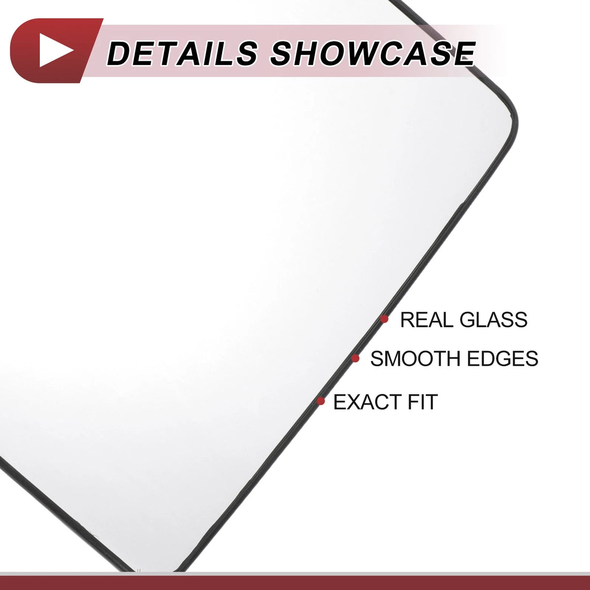 Heated Left Driver Side Tow Mirror Glass for Ford F250 (2005-2023)