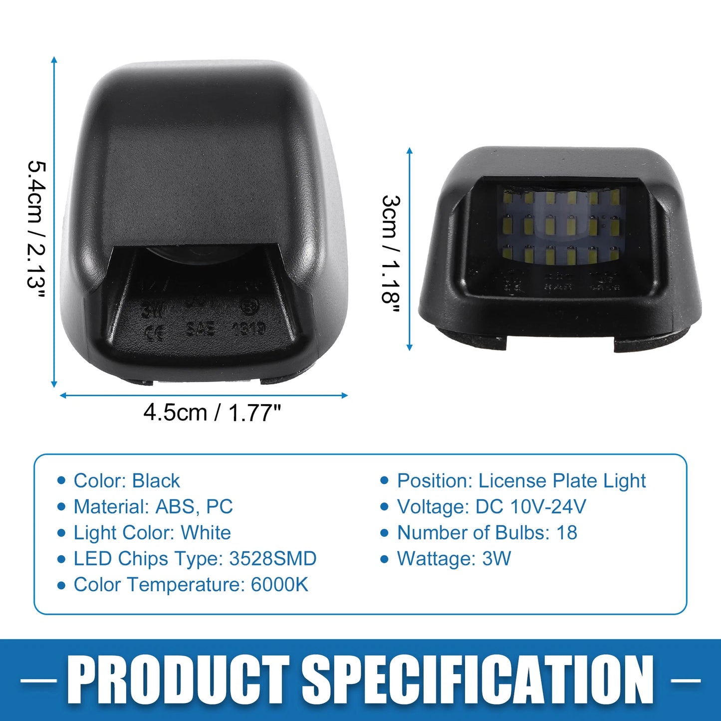 White LED License Plate Lights for Nissan Frontier (2005-2019)