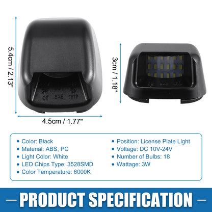 White LED License Plate Lights for Nissan Frontier (2005-2019)