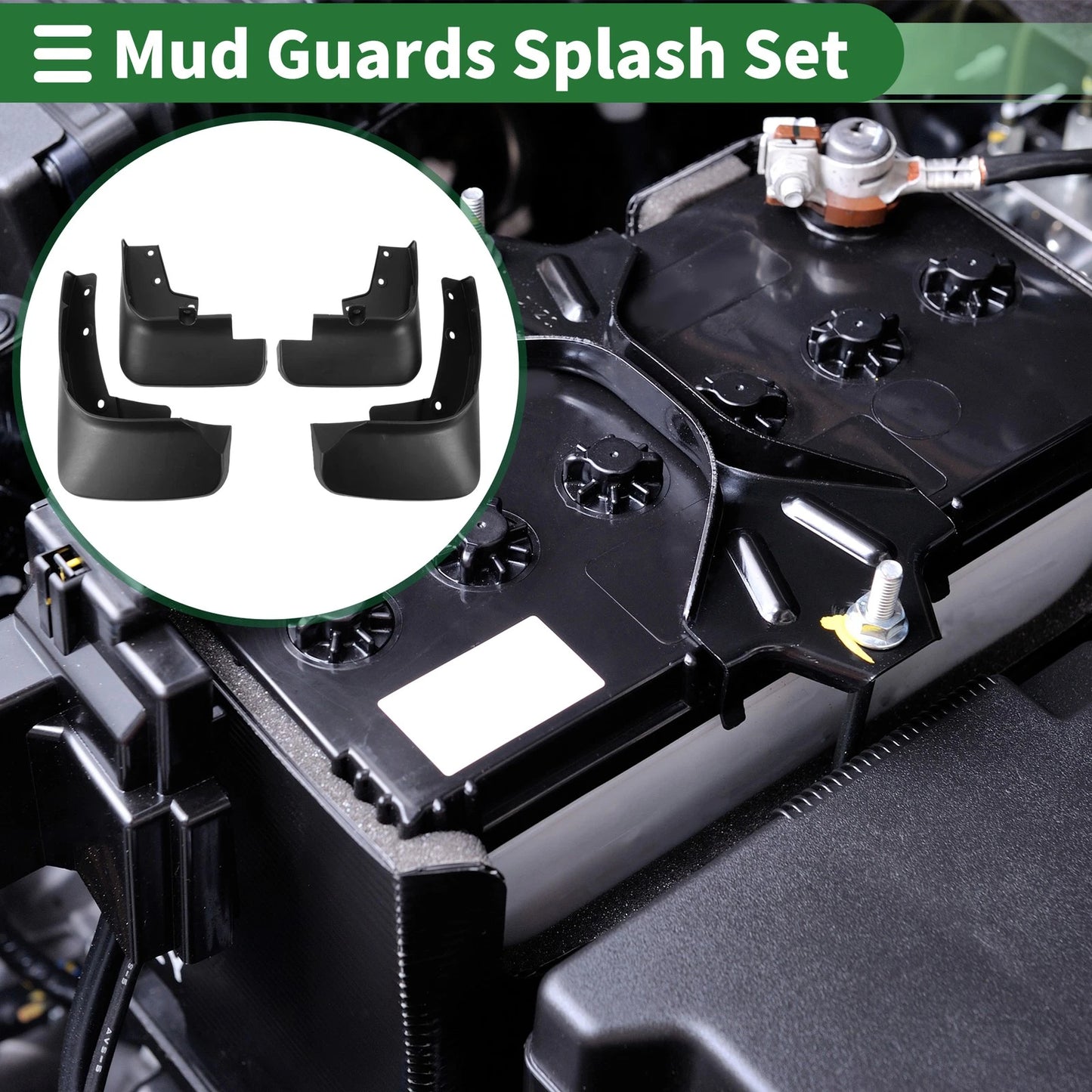 Mud Flaps Splash Guards for Ford Edge Plus (2021) - Includes Mount Accessories