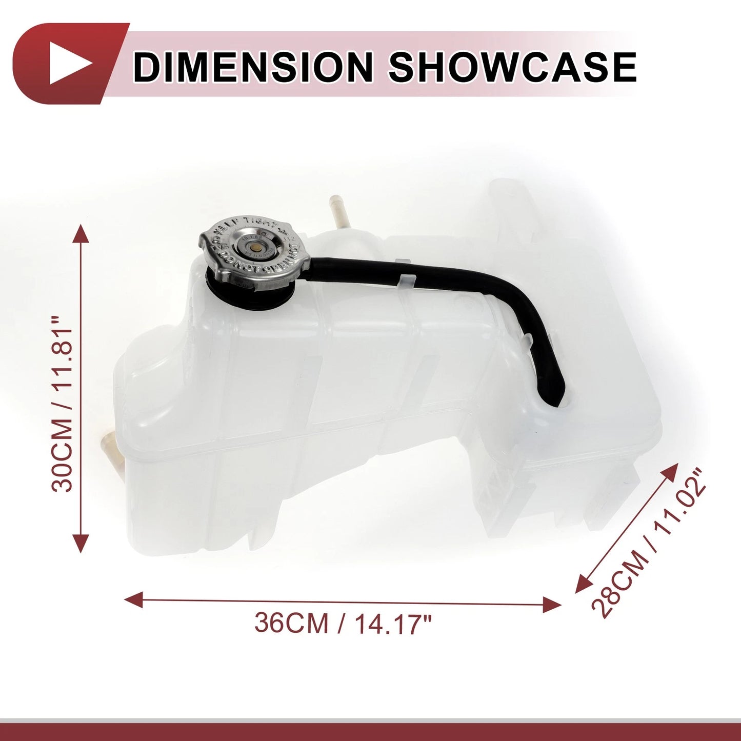 1 x Coolant Expansion Overflow Tank with Cap for Dodge Charger