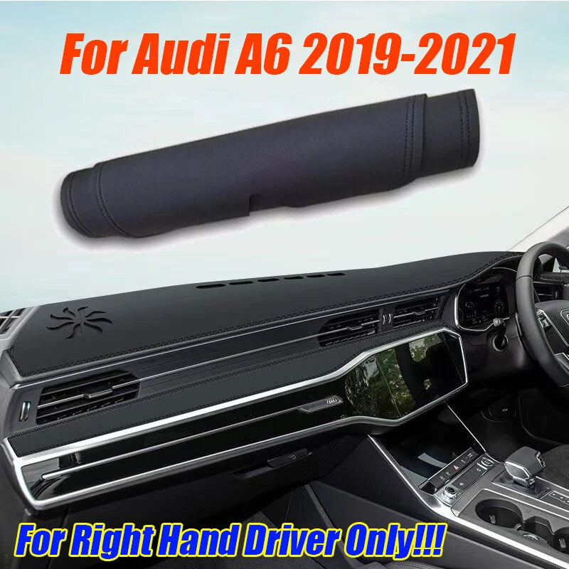 RHD / Leather Dashboard Dash Cover Protector Mat Pad for Audi A6 (2019–2021)