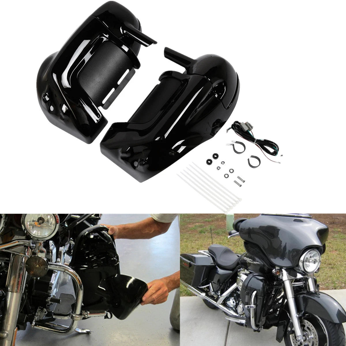 Vented Leg Fairing Speakers for Harley Electra Glide Road King (1983 - 2013)