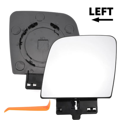 Left Driver Side Upper Mirror Glass Replacement for Ford E150 (2004-2014)
