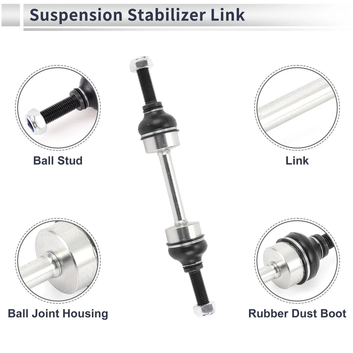 Front Stabilizer Bar Links with 2 x Bushings for Ford F-150 (2009-2014)