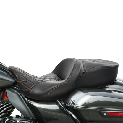 Rider Passenger Pillion Seat for Harley Touring CVO Street Road Glide (09-23)