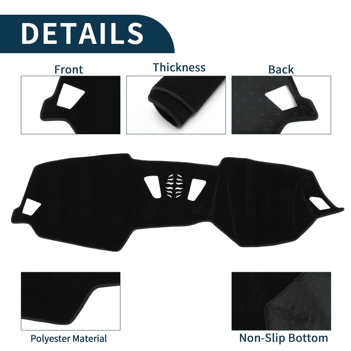 Dashboard Cover Mat for BMW 4 Series (2021) - Sun Protector Pad Black