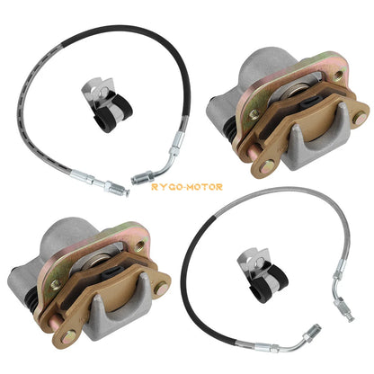 2 x Front Brake Calipers & Hose Lines for Polaris Trail Boss 250 (1988–1991)