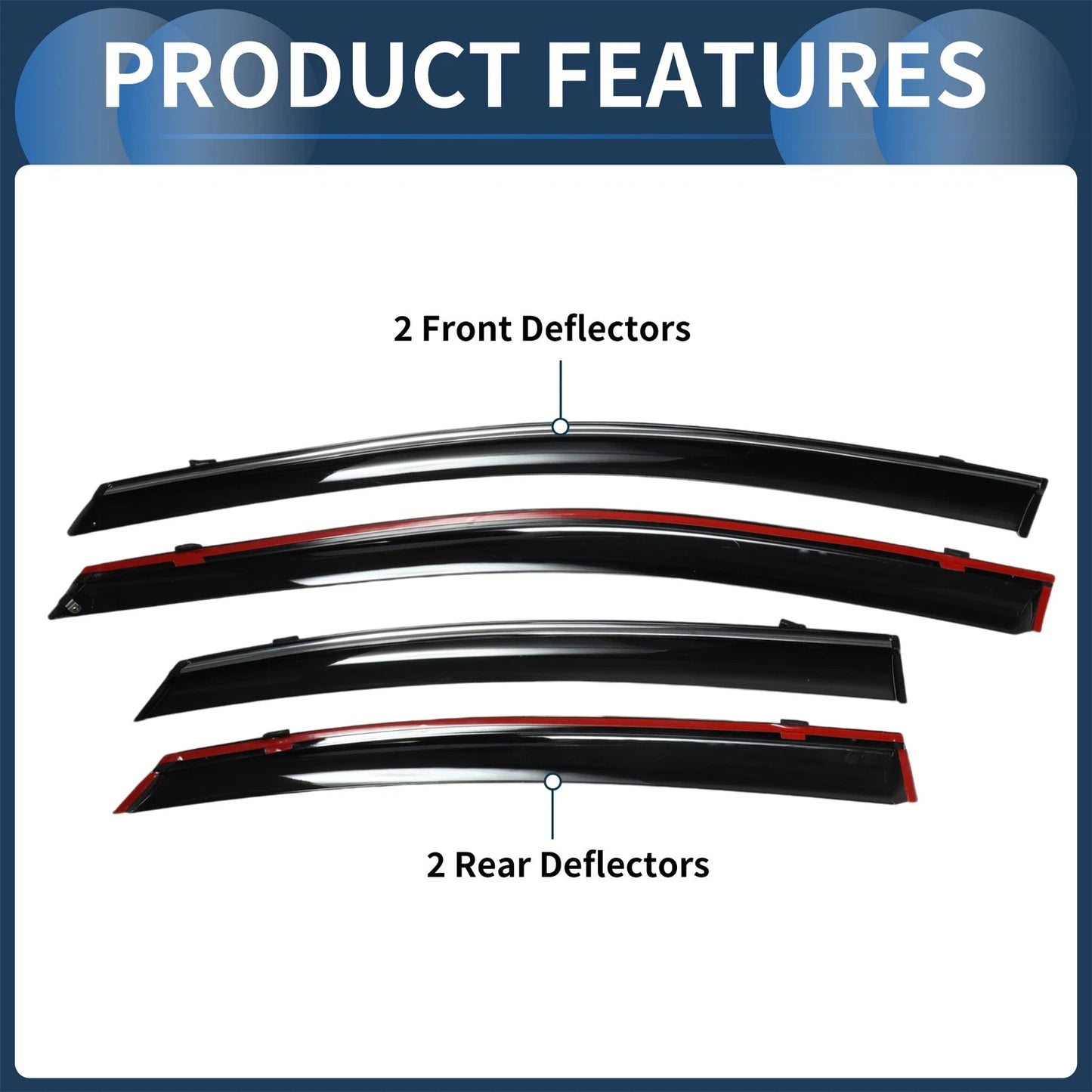 Window Deflectors 1 Set for Kia Forte Sedan (2019)