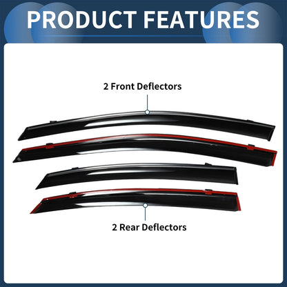 Window Deflectors 1 Set for Kia Forte Sedan (2019)