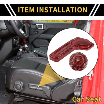 Carbon Fiber Seat Adjustment Button Cover for Jeep Gladiator JT (2020-2023)