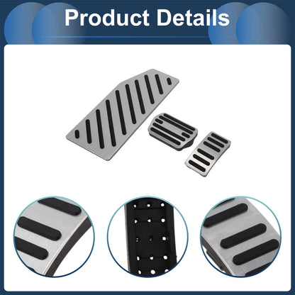 3 x Automatic Foot Accelerator Pedal Covers for Ford Edge (2023)