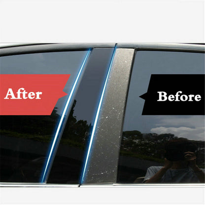 4 x Black Extended Pillar Post Door Trim Covers for Ford F-150 (2004–2014)