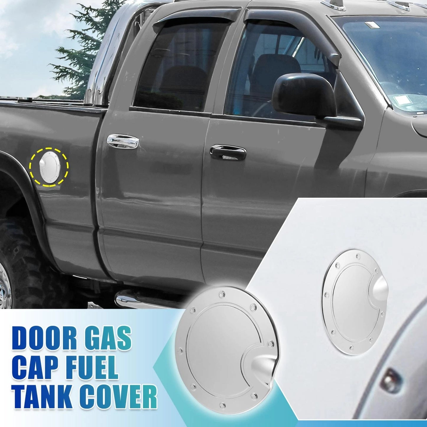 Fuel Tank Cover Door Cap for Dodge Ram 1500 (2010 - 2017)