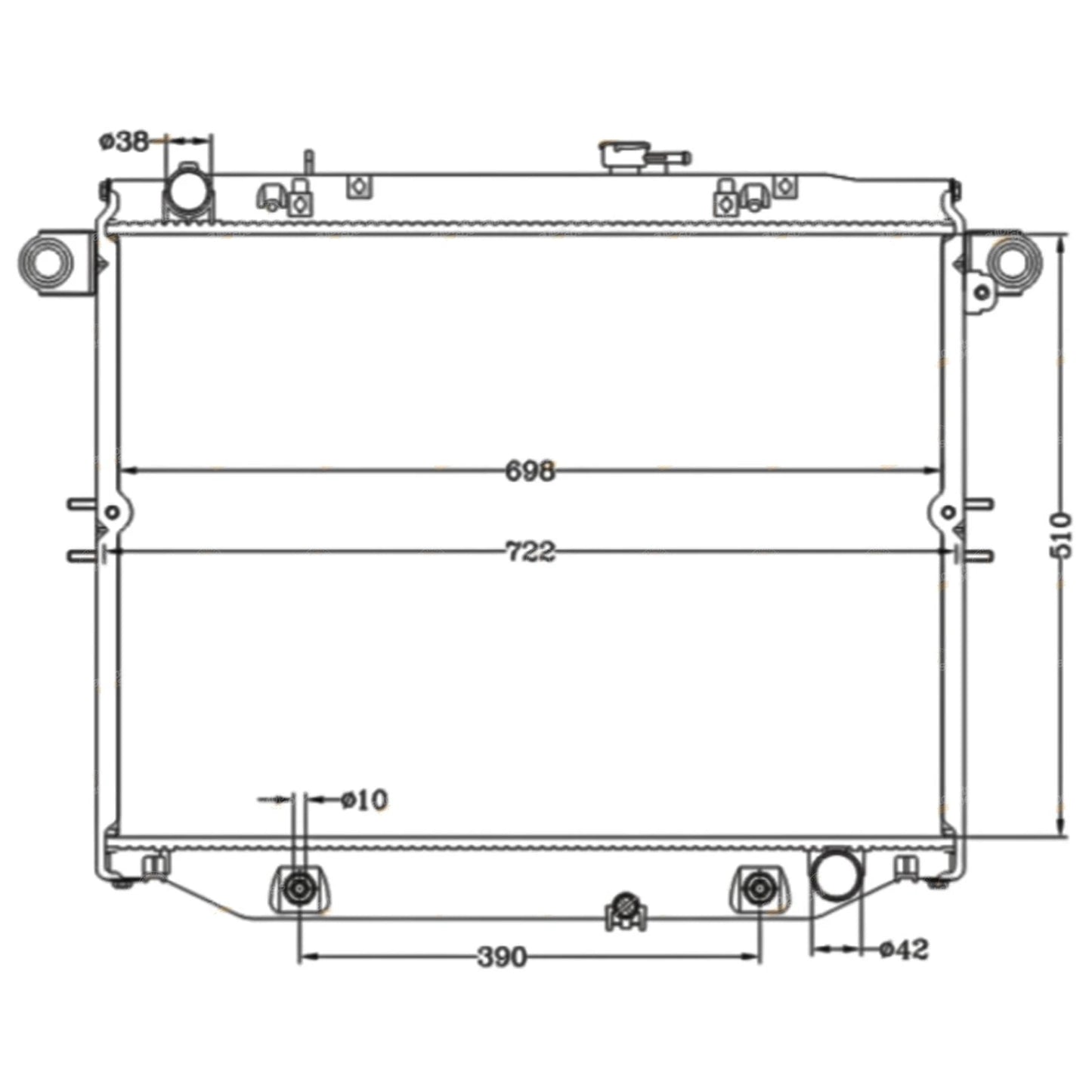 Radiator 4.7L V8 Petrol Aluminium Alloy Heavy Duty for Lexus LX470 (1998–2007)