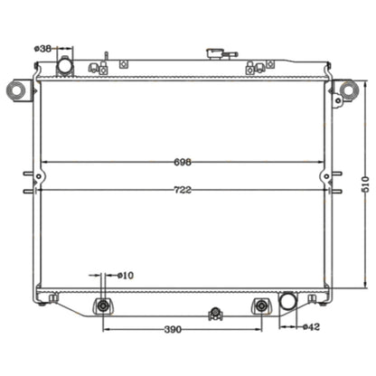 Radiator 4.7L V8 Petrol Aluminium Alloy Heavy Duty for Lexus LX470 (1998–2007)