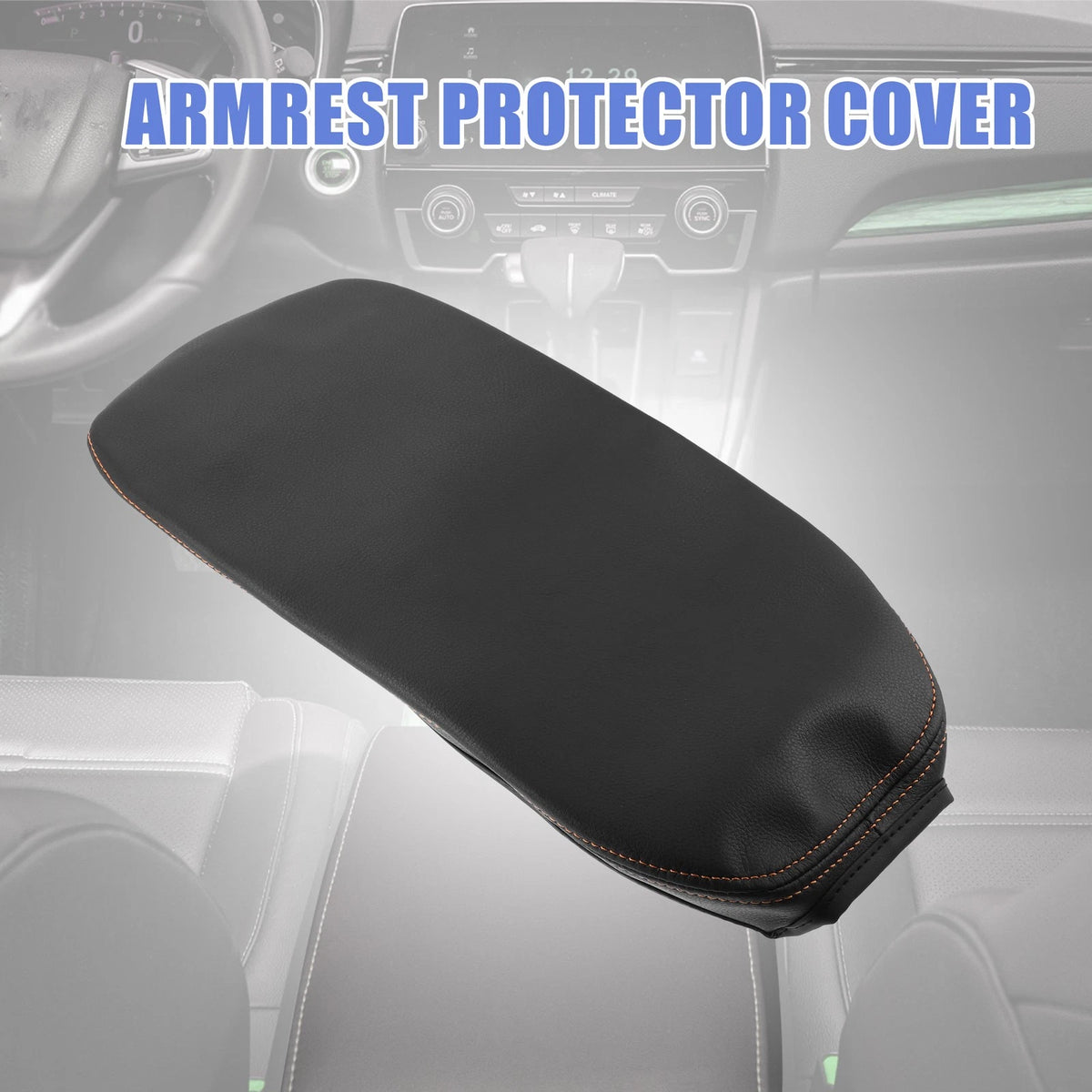 Center Console Armrest Cover for Toyota RAV4 PHV XA50 (2019) Black Orange