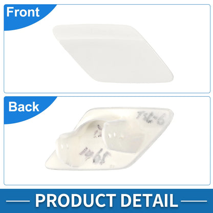 Front Right Washer Nozzle Cover for BMW 428i 2014-2016 (2 x White Caps)