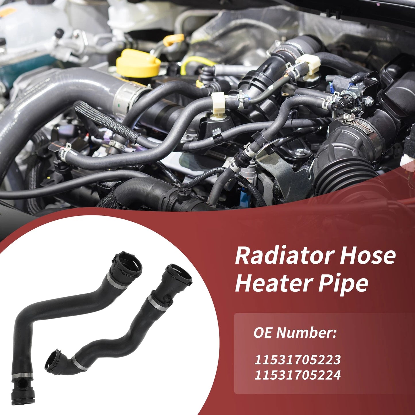 Engine Upper & Lower Radiator Coolant Hoses for BMW 530i 525i (2001-2003)