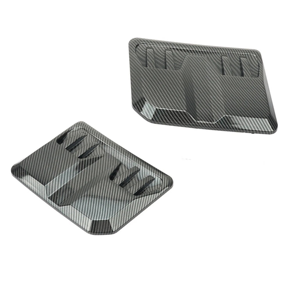 Glossy Black Hood Vent Scoop Covers for Car Exterior Trim