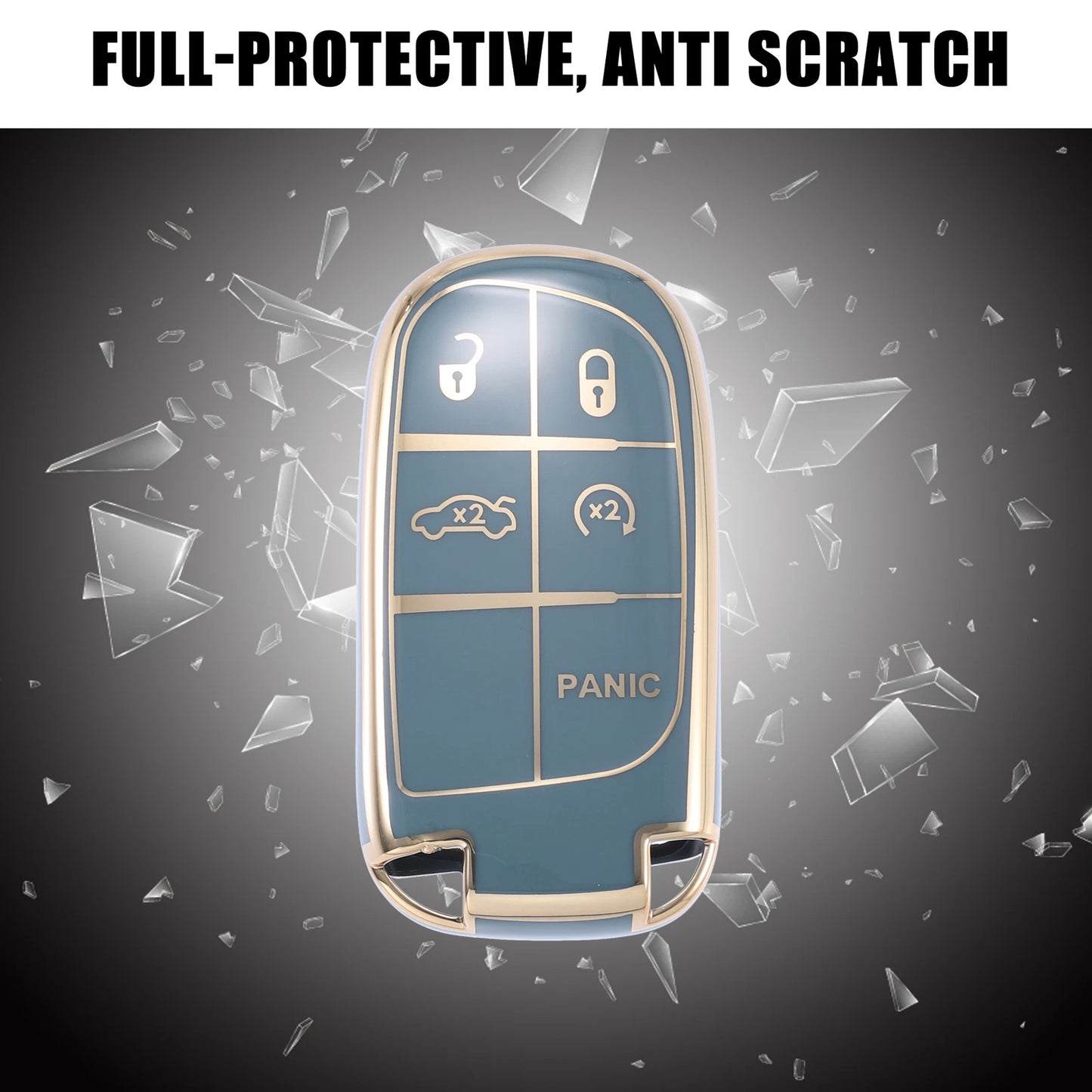 Smart Key Fob Case Cover for Jeep Grand Cherokee Renegade (2011-2023)