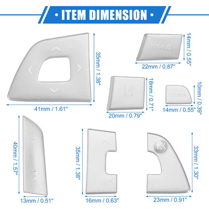 13 x Steering Wheel Switch Button Covers for Toyota Highlander (2014-2019)