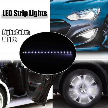 10pcs 30cm Universal LED Strip Light 12V Flexible for Car Motorcycle White Light