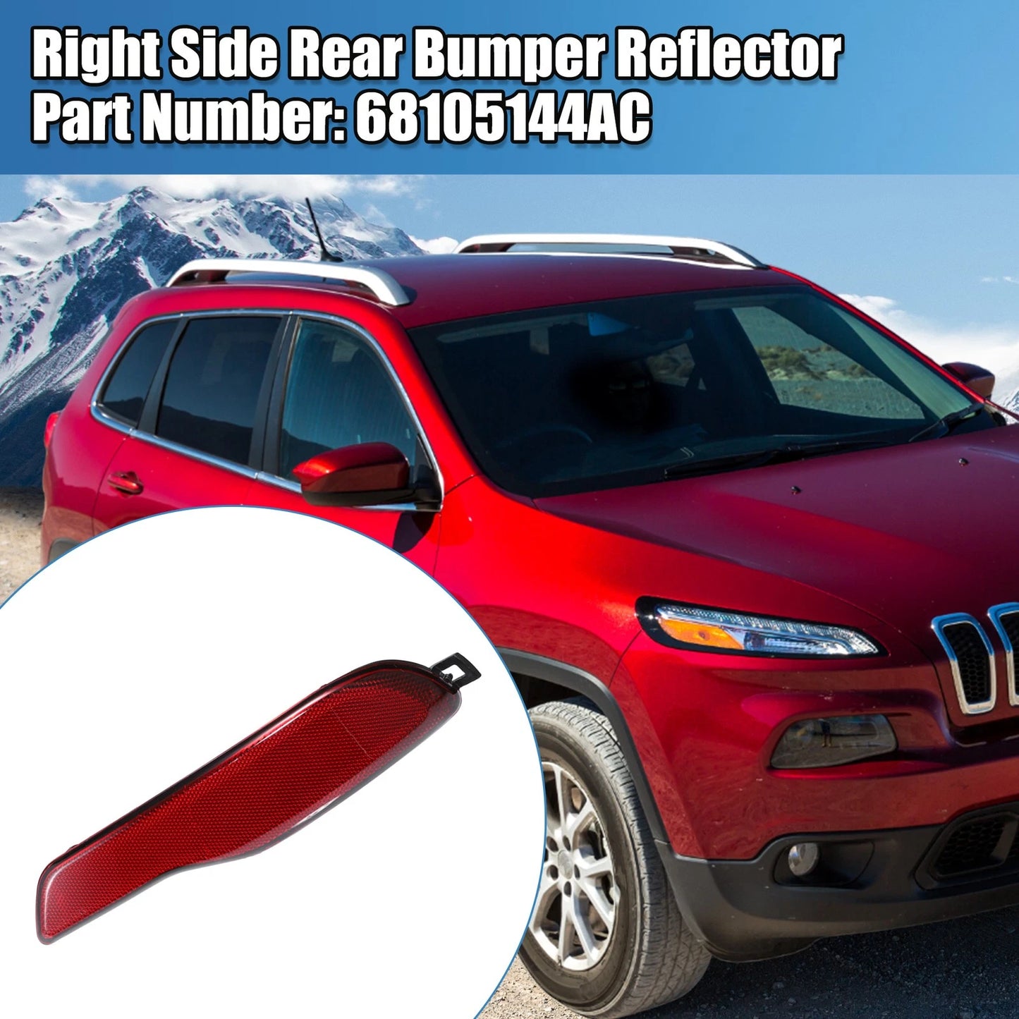 Right Rear Bumper Reflector for Jeep Cherokee (2014-2018)