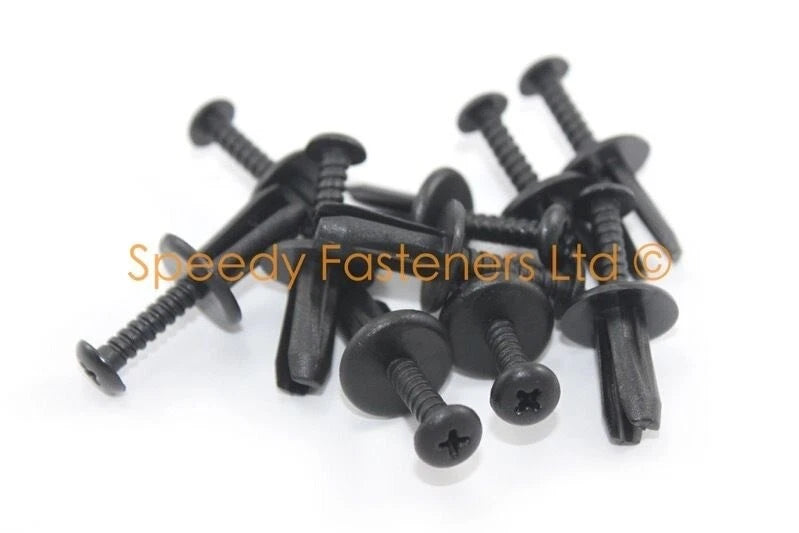 10x Plastic Screw Rivet Scrivet 8mm Car Bike Trim Liner Bumper Panel Interior