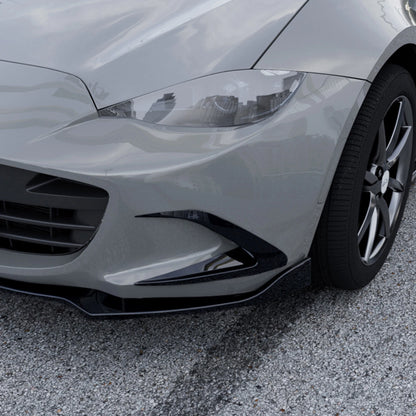 2 x Gloss Black Front Bumper Side Air Vent Trims for Mazda Miata MX-5 (2016-2025)