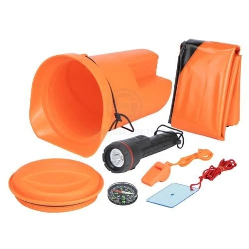 Boat Bailer Safety Kit Sealable Bailer V Sheet Torch Compass Whistle