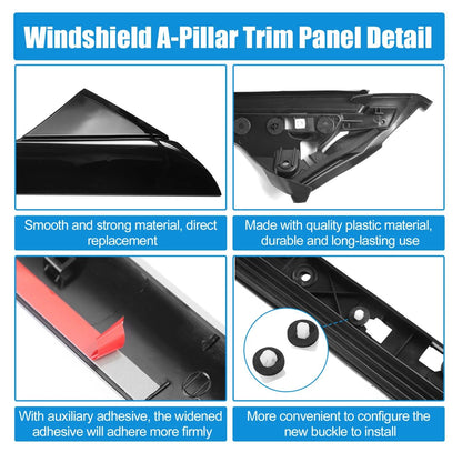 Windshield A-Pillar Trim Panel Kit for Ford Explorer (2011-2019)