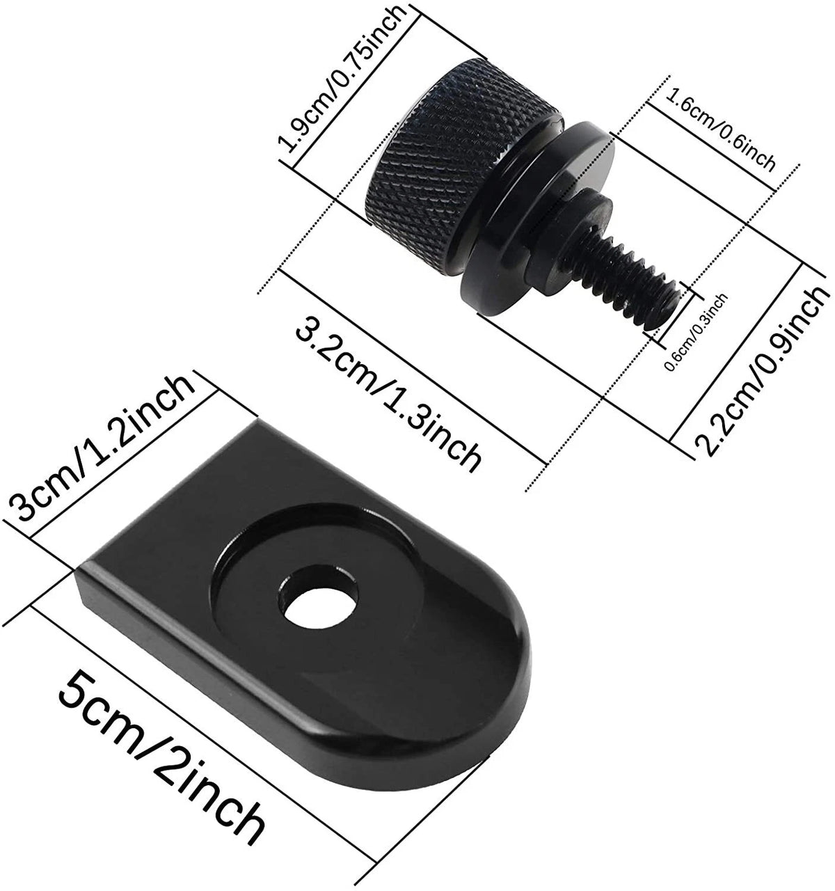 Seat Bolt Tab Cover for Harley Sportster Dyna Touring Softail (2004-2023)