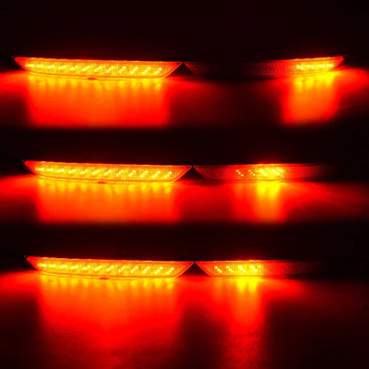 Red Rear Bumper Reflector Light for 2016-2017 Honda Accord Tail Light