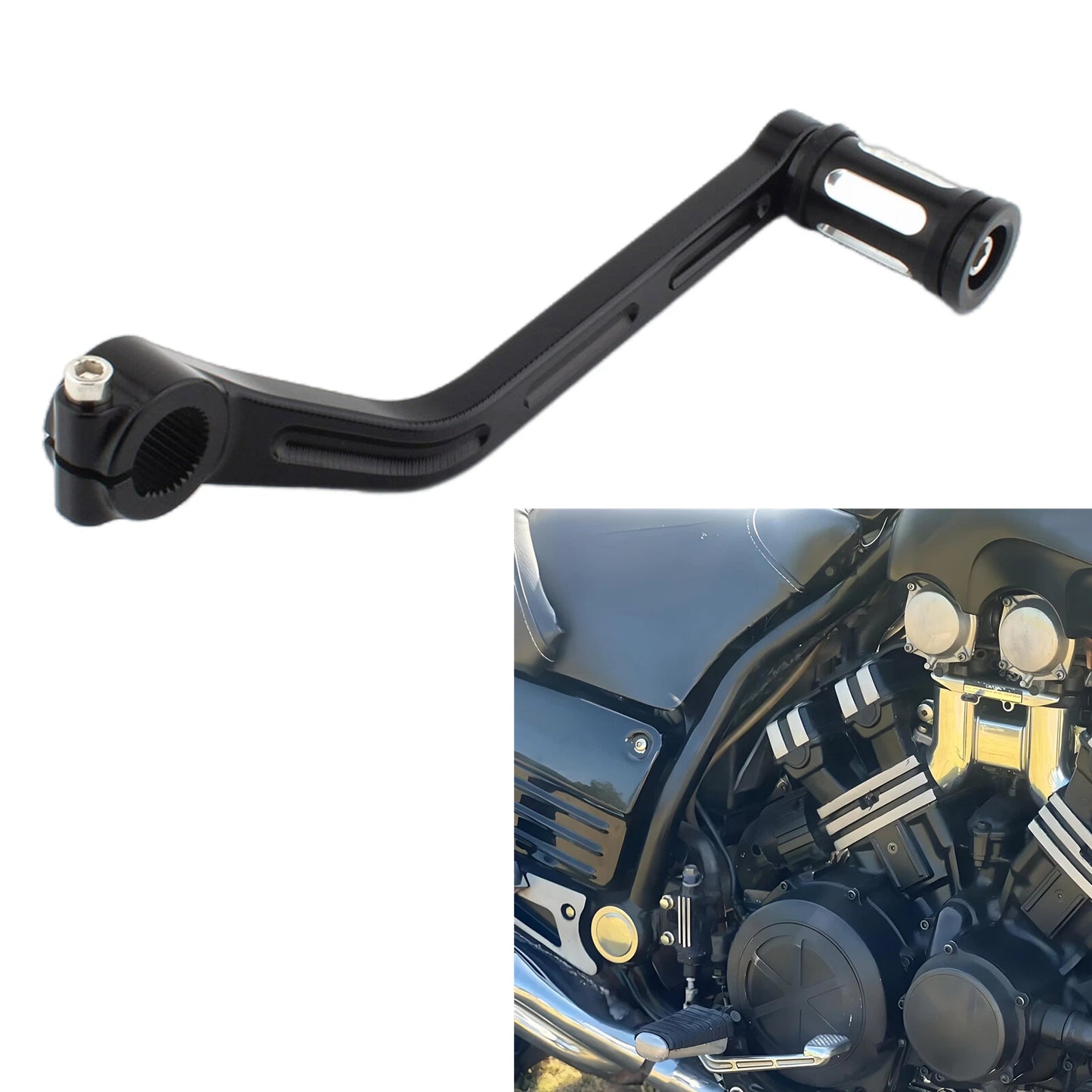 1x Black Brake Arm Lever for Yamaha Vmax 1200 V-Max (1985-2007) Aluminum