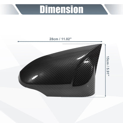 Rearview Mirror Cover Overlay Black Carbon Fiber for Toyota Corolla (14-18)