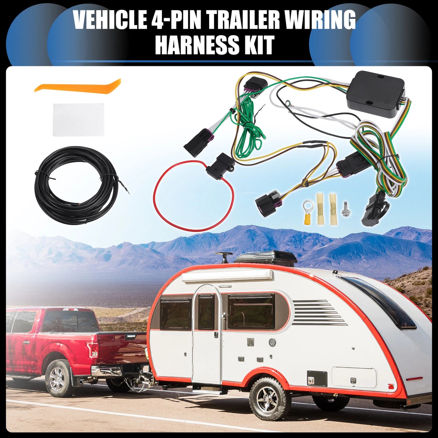 4-Pin Trailer Wiring Harness Kit for Ford Transit-150 (2015-2022)