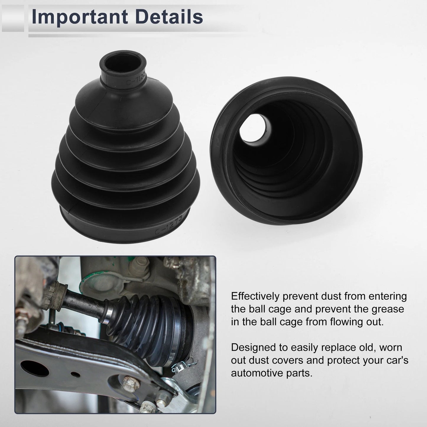 Outer CV Joint Boot Kit with Clamps for Volvo XC90 (2005-2014)