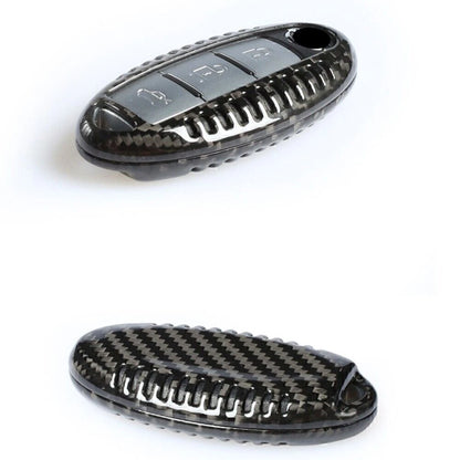 Black Carbon Fiber Key Case for Infiniti Q50 Q60 Q70 (2014-2023)