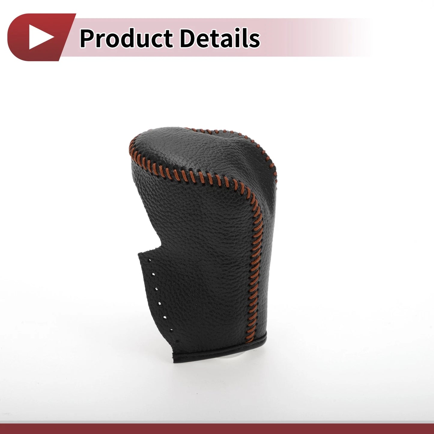 Gear Shift Knob Cover for Honda Accord (2008-2012) Pebbled Black Brown
