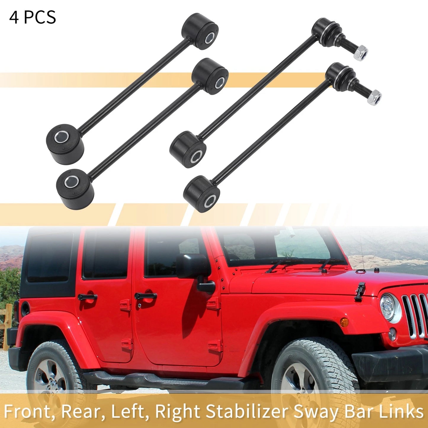 4pcs Front Rear Stabilizer Sway Bar Links for Jeep Commander (2006-2010)