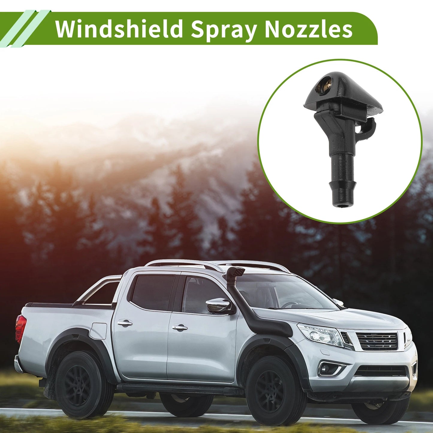 Windshield Washer Nozzle & Hose Connector for Nissan