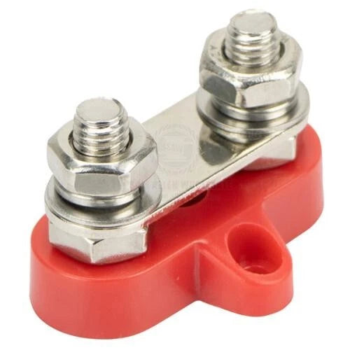 Terminal Stud Double Insulated M8 Red for Relaxn Boat/Caravan