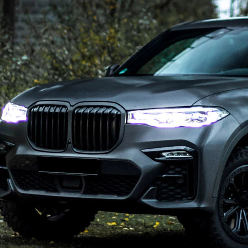 Dual Slats Front Bumper Kidney Grille for BMW X7 G07 M50i 2019-2022 Gloss Black