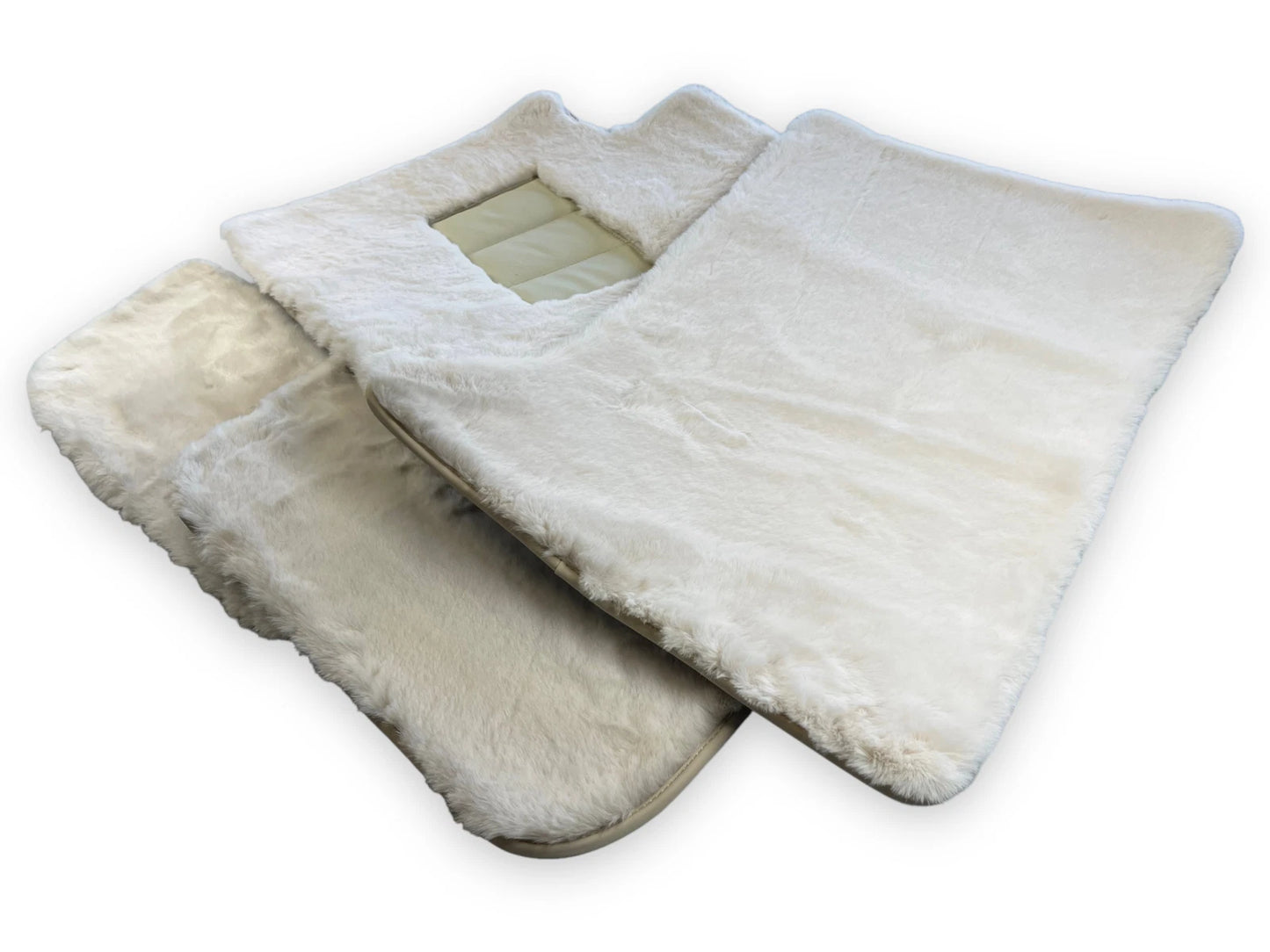 White Sheepskin Floor Mats for Rolls Royce Phantom (2003-2016)
