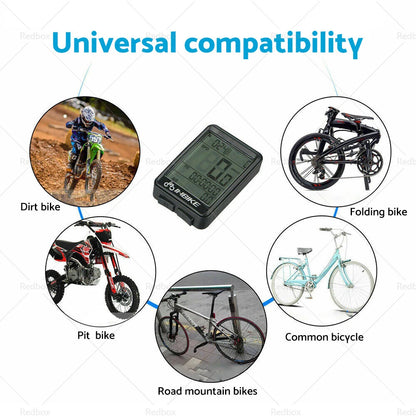 Wireless LCD Cycle Speedometer Odometer for Bike - Waterproof