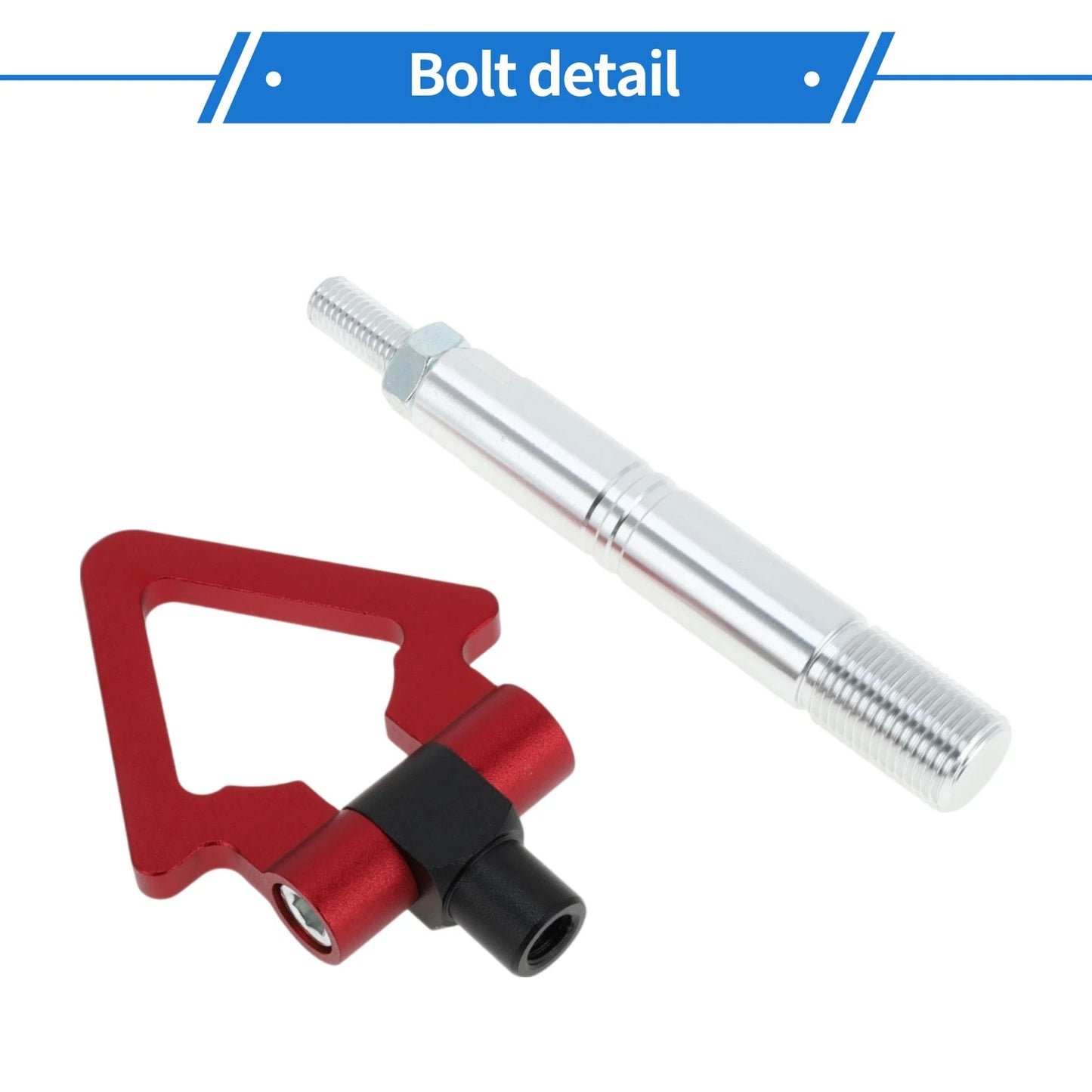 Tow Hooks for Toyota Avanza Front/Rear Triangle, Folding Screw-on, Red