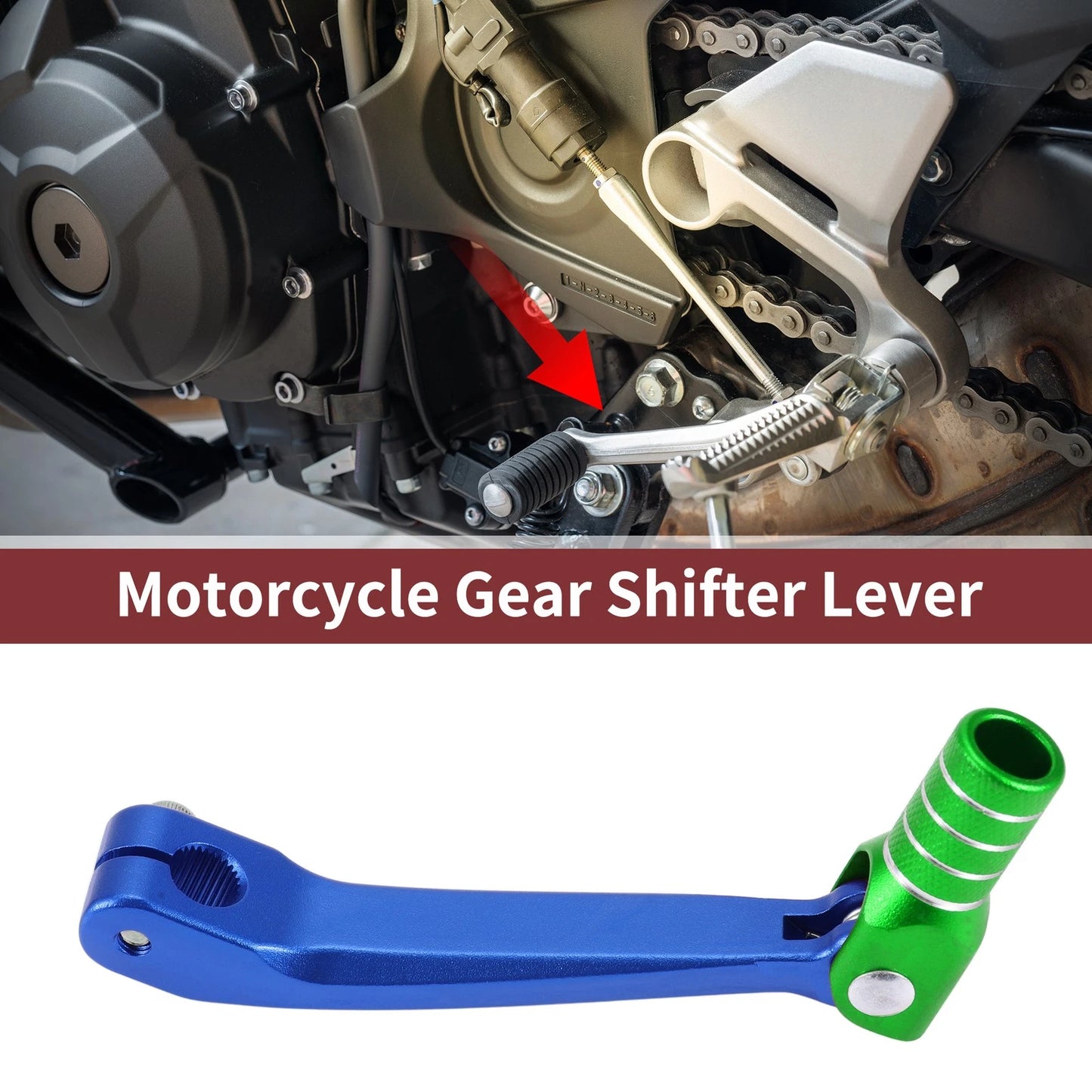 Motorcycle Gear Shift Lever for Honda CRF150F (2003-2017) Blue Green Silver