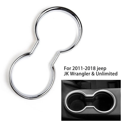 Cup Holder Trim Silver Water Center Chrome Console  (2011–2018)